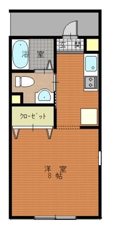 グローリー コート(1K/1階)の間取り写真