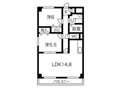 あおなみ線 南荒子駅 徒歩13分 3階建 築20年(2LDK/3階)の間取り写真