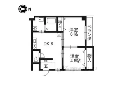原田マンション(2DK/3階)の間取り写真