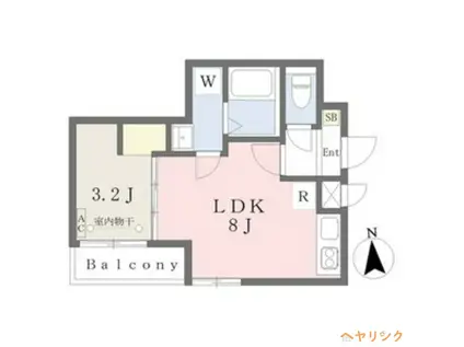 MOVE上飯田(1LDK/3階)の間取り写真