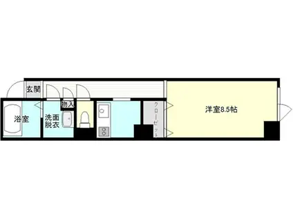 サウス・ウイング大通第一マンション(1K/4階)の間取り写真