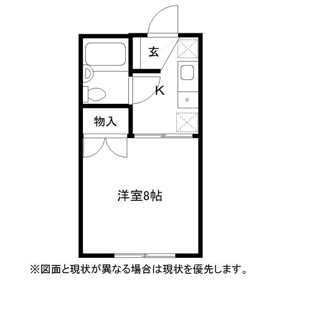 プレジールけやき台(1K/1階)の間取り写真