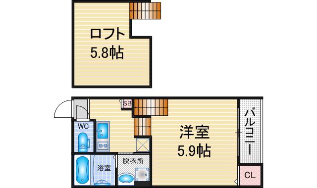 SANCTUARY(1SK/1階)の間取り写真