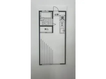 一灯荘(ワンルーム/2階)の間取り写真