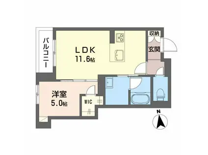 シャーメゾン アトリエール(1LDK/1階)の間取り写真