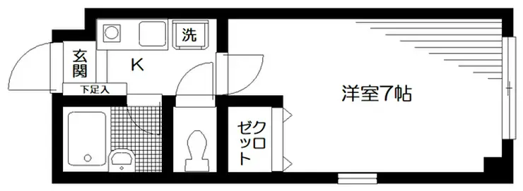 シャルレ早稲田 1階階 間取り