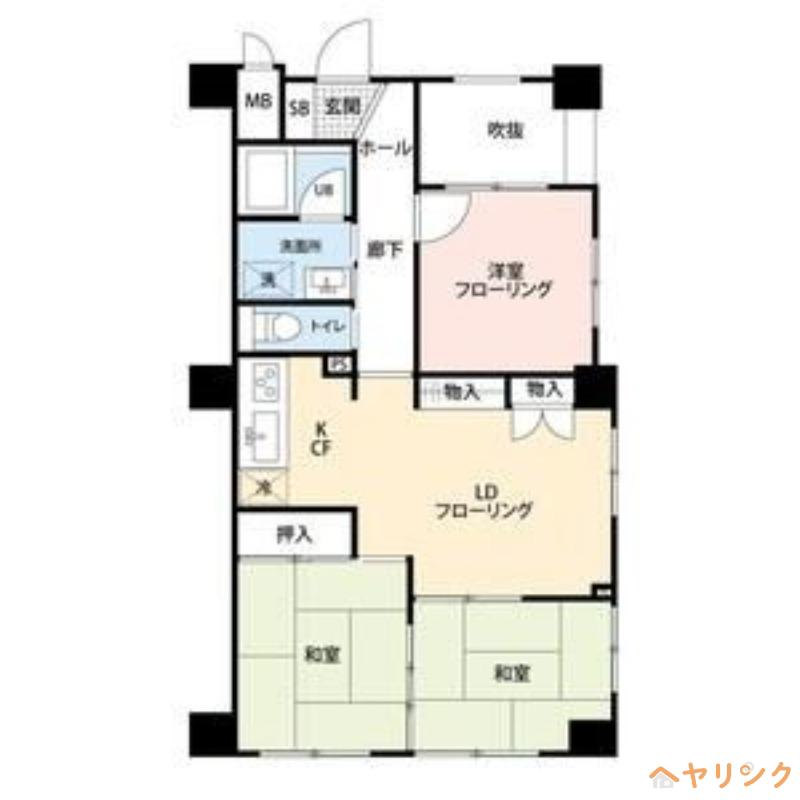 和光小幡マンション(3LDK/4階)の間取り写真