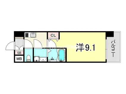 スプランディッドI(1K/3階)の間取り写真