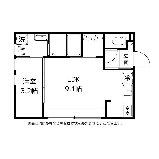 INTEGRAL MONT-RICHE(1LDK/1階)の間取り写真