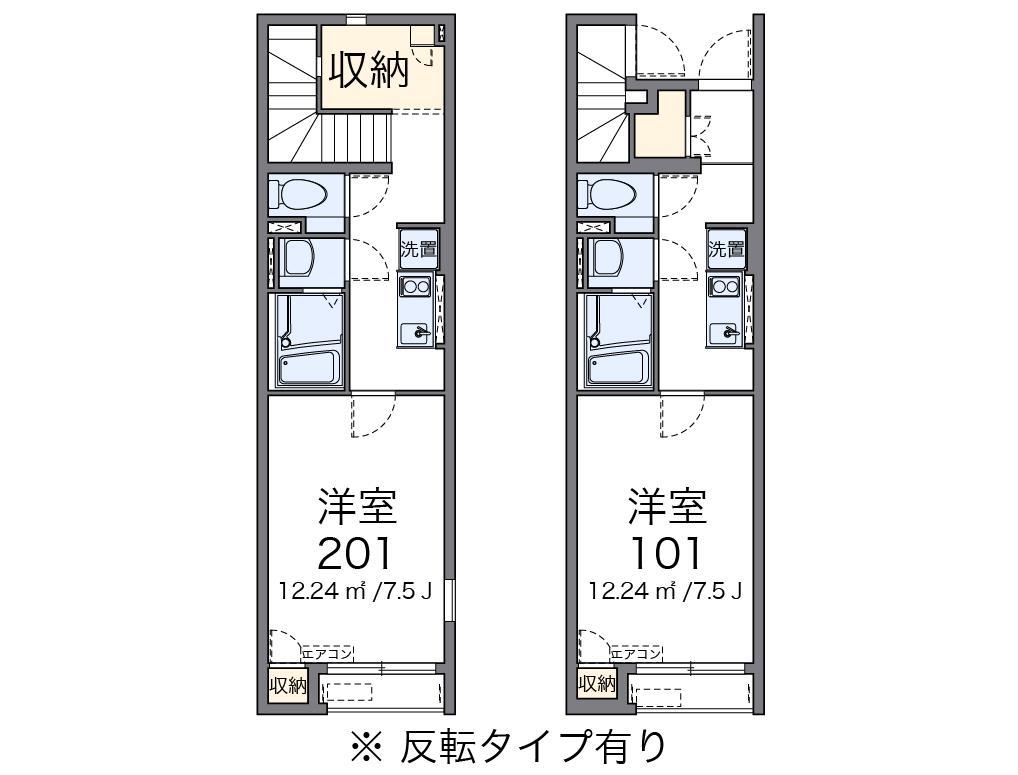 クレイノベルデュールII(1K/2階)の間取り写真