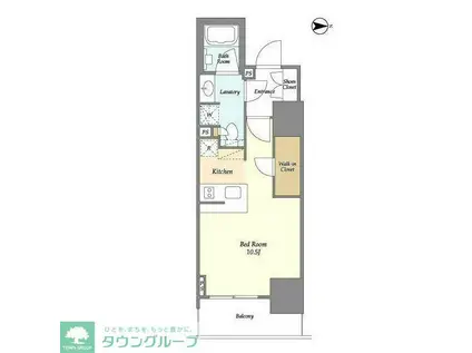 アスール両国(ワンルーム/3階)の間取り写真