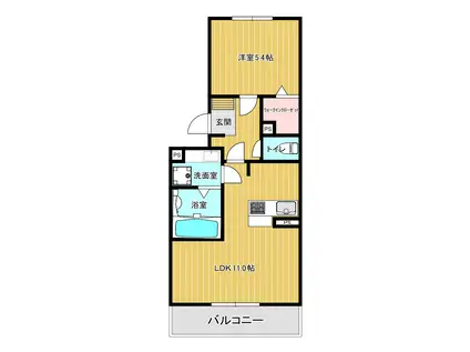 パークヴィラ下南部I棟(1LDK/1階)の間取り写真