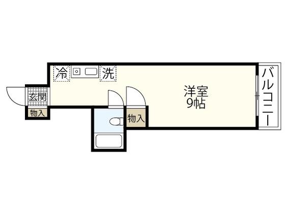 ノワール榎町(ワンルーム/4階)の間取り写真