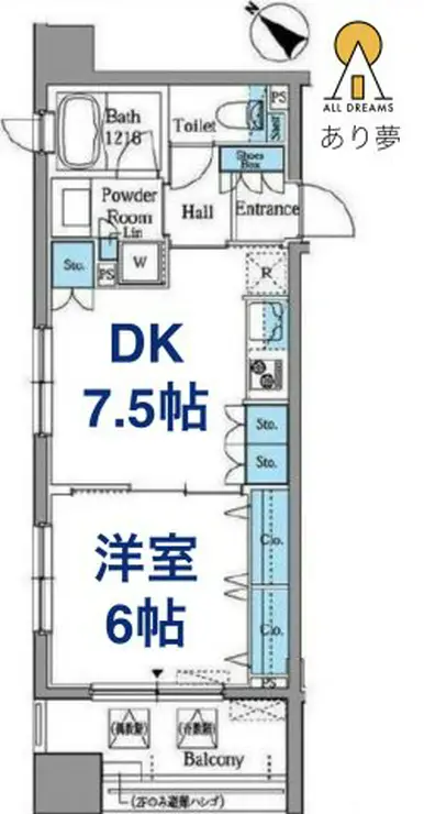 レジデンス横濱リバーサイド 4階階 間取り