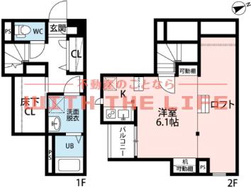 CB久留米カーラ(1SK/2階)の間取り写真