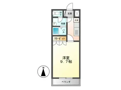 ラワンドゥラKハウス(1K/2階)の間取り写真
