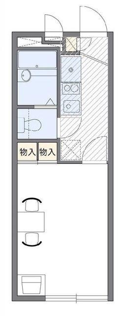 レオパレスメルベーユII(1K/2階)の間取り写真