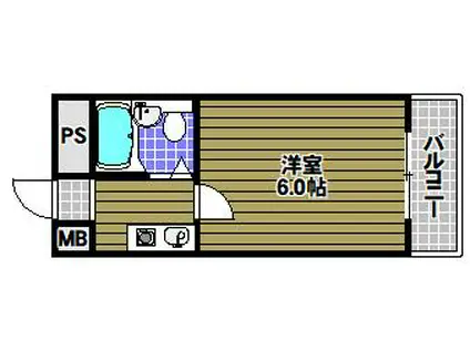 オンディーヌ(ワンルーム/1階)の間取り写真