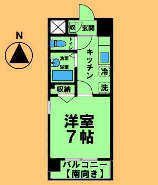 リベルテ大金(1K/3階)の間取り写真
