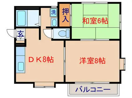 スト-クエントピア(2DK/2階)の間取り写真