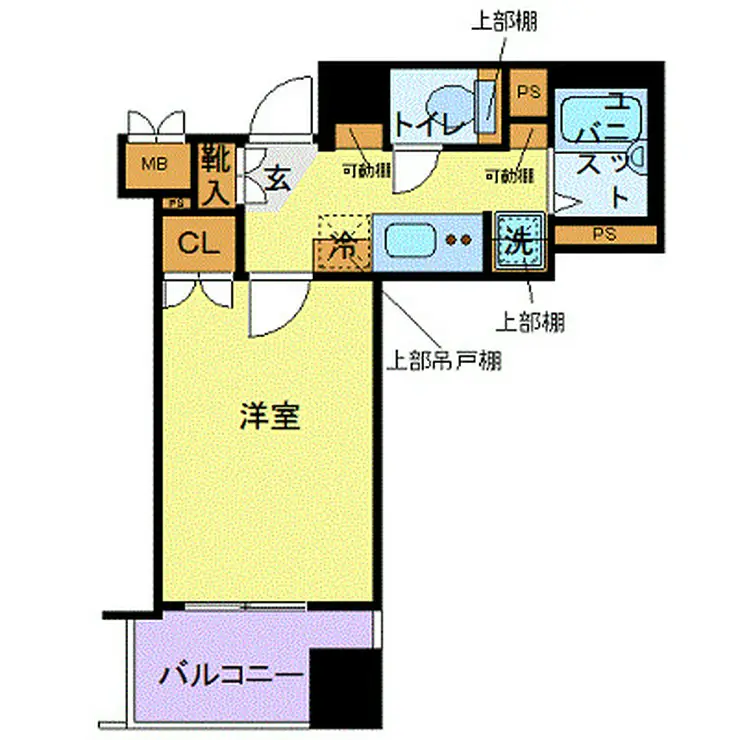 トーシンフェニックス目黒不動前 7階階 間取り