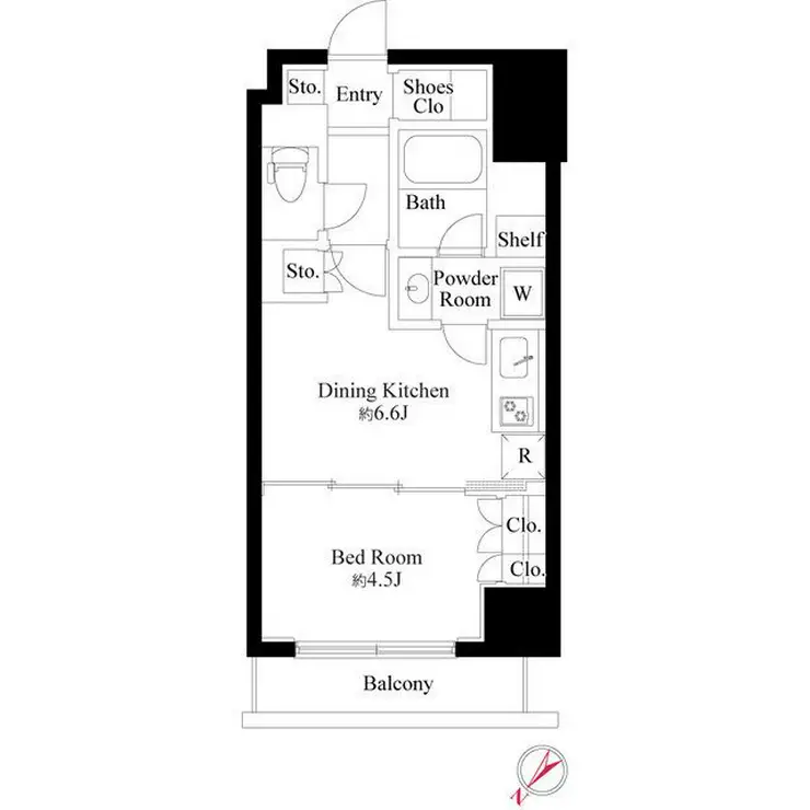 グランスイート銀座レスティモナーク 10階階 間取り