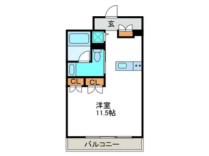 アーデンタワー南堀江(1K/10階)の間取り写真