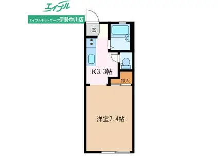 インフィクスA(1K/2階)の間取り写真