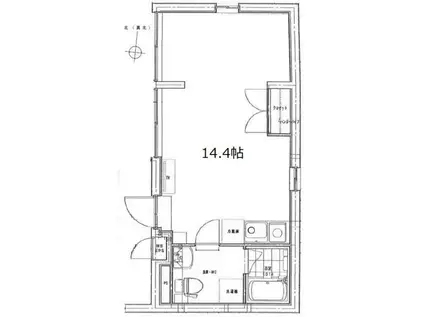 リノ西落合(ワンルーム/3階)の間取り写真