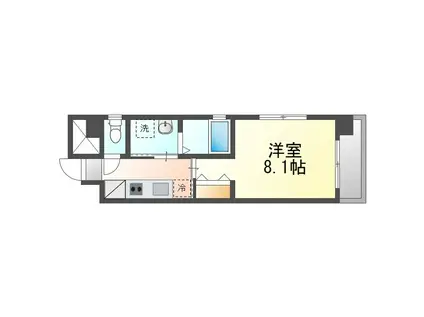 フェリオ(1K/3階)の間取り写真