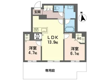 京王相模原線 橋本駅(神奈川) 徒歩21分 4階建 新築(2LDK/2階)の間取り写真