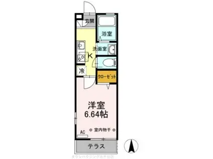 ATPARKC(1K/1階)の間取り写真