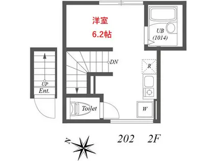 PARK MAISON ISHIKAWADAI(ワンルーム/2階)の間取り写真