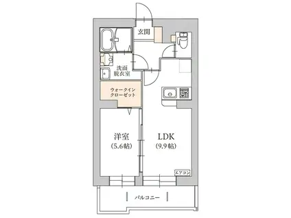 ルリアン(1LDK/3階)の間取り写真