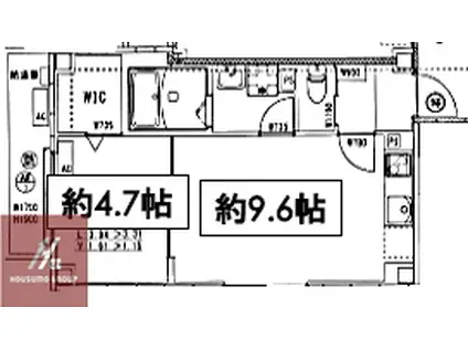 ARCA豊中蛍池(1LDK/2階)の間取り写真