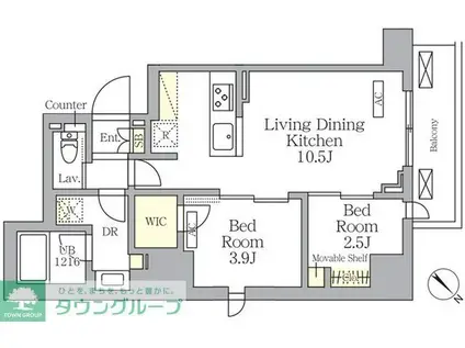 プライムガーデン大森(2LDK/2階)の間取り写真