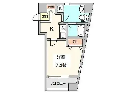 BONDS TERRACE 池袋(1K/10階)の間取り写真