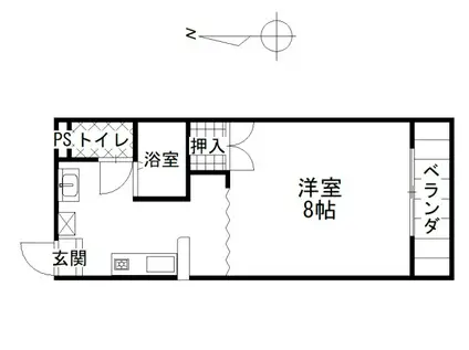 ブライトライツ高島(1K/4階)の間取り写真