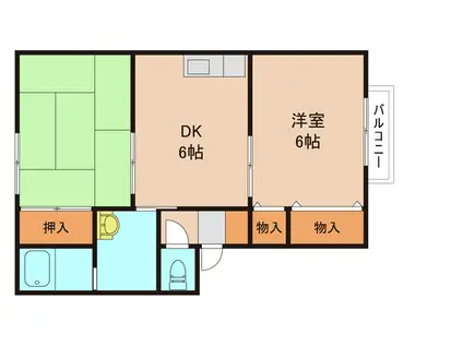ソフィア大和田(2DK/2階)の間取り写真