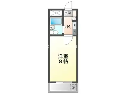 プリンセス三ノ輪(1K/2階)の間取り写真