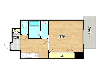 CLASS HILLS 新深江(1K/3階)の間取り写真