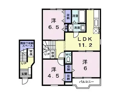 ミレニアム・T(3LDK/2階)の間取り写真