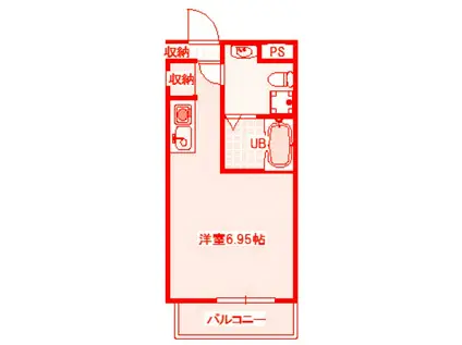 湘南レジデンス(ワンルーム/1階)の間取り写真