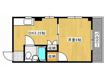 みずほビル(1DK/2階)の間取り写真