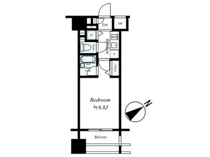 パレステュディオDOLCE本駒込(1K/3階)の間取り写真