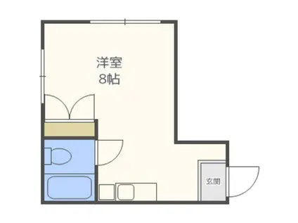 リバーハイツ板付(ワンルーム/1階)の間取り写真