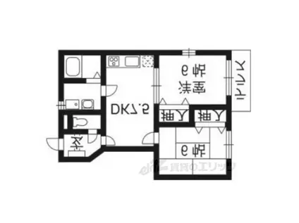 メゾンプレミア(2DK/1階)の間取り写真