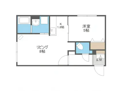 グランメール 恵翔(1LDK/4階)の間取り写真