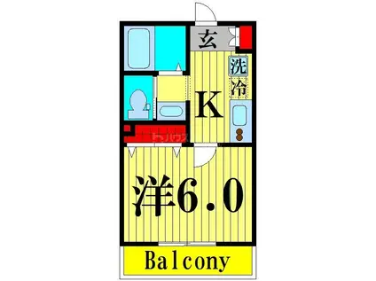 グランドール北綾瀬(1K/3階)の間取り写真