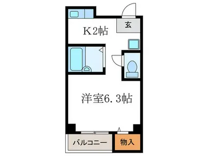ISEYAHOUSE(1K/2階)の間取り写真